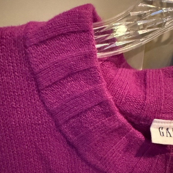 NWT GAP Vibrant Purple Ribbed Mock Neck Like Sweater SZ L - Picture 8 of 11